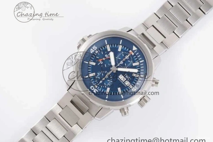 MIROTIME 0123 Aquatimer Chrono SS V6SF 1:1 Best Edition Blue Dial on SS Bracelet A Modern 7032